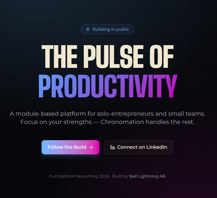 Chronomation — The Pulse of Productivity